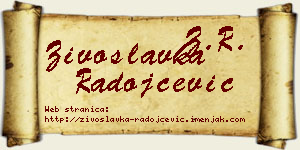 Živoslavka Radojčević vizit kartica
